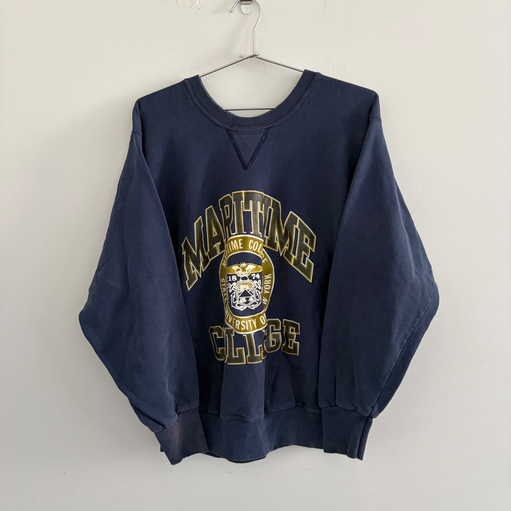 Collegiate Pacific Maritime College SUNY University Crewneck Sweatshirt Navy XL